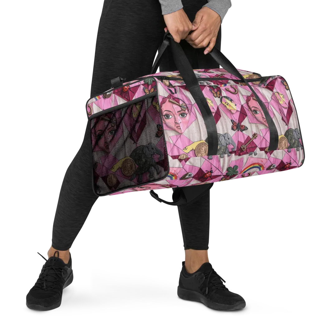 Pink Paradox on Duffle Bag — Right Front