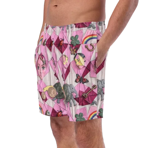 Pink Paradox on a Swim Trunks