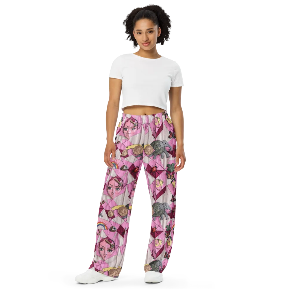 Pink Paradox on Wide-Leg Pants — Front