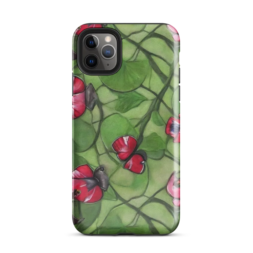 Crimson Lily Pad on Tough Case for iPhone® — Front