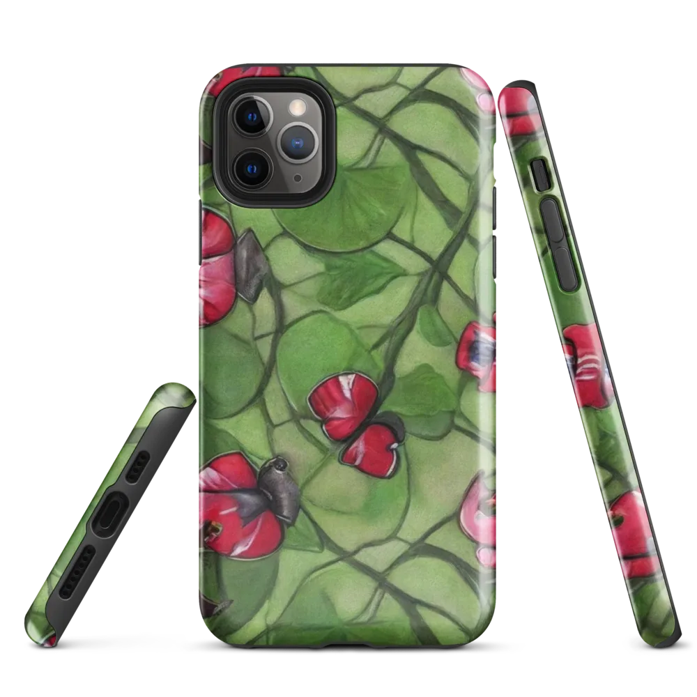 Crimson Lily Pad on Tough Case for iPhone® — Front