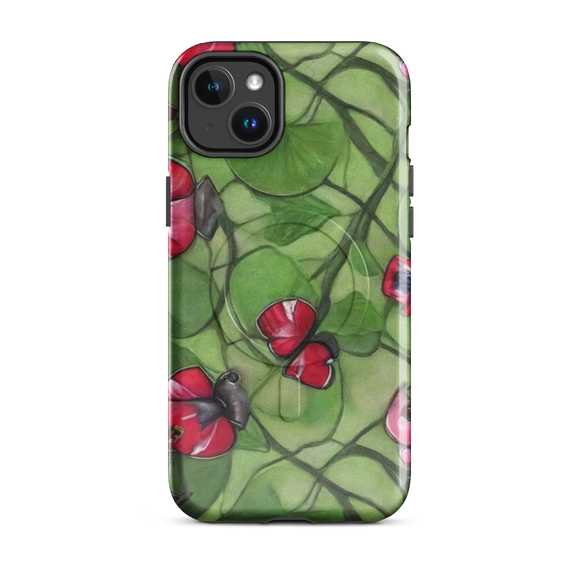 Crimson Lily Pad on MagSafe Tough Case for iPhone® — Front