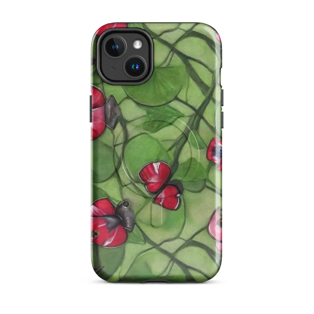 Crimson Lily Pad on MagSafe Tough Case for iPhone® — Front