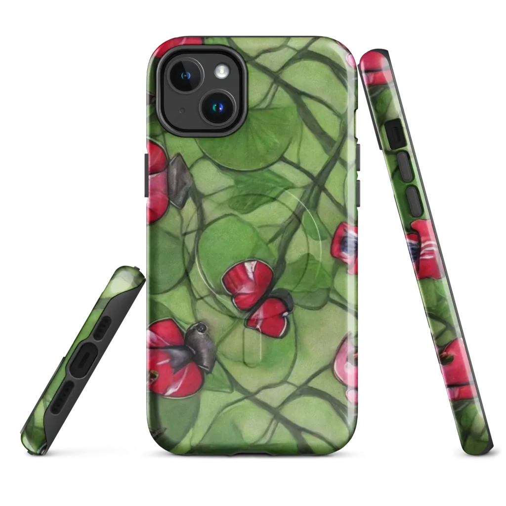 Crimson Lily Pad on MagSafe Tough Case for iPhone® — Front