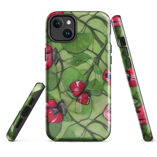 Crimson Lily Pad on a MagSafe Tough Case for iPhone®