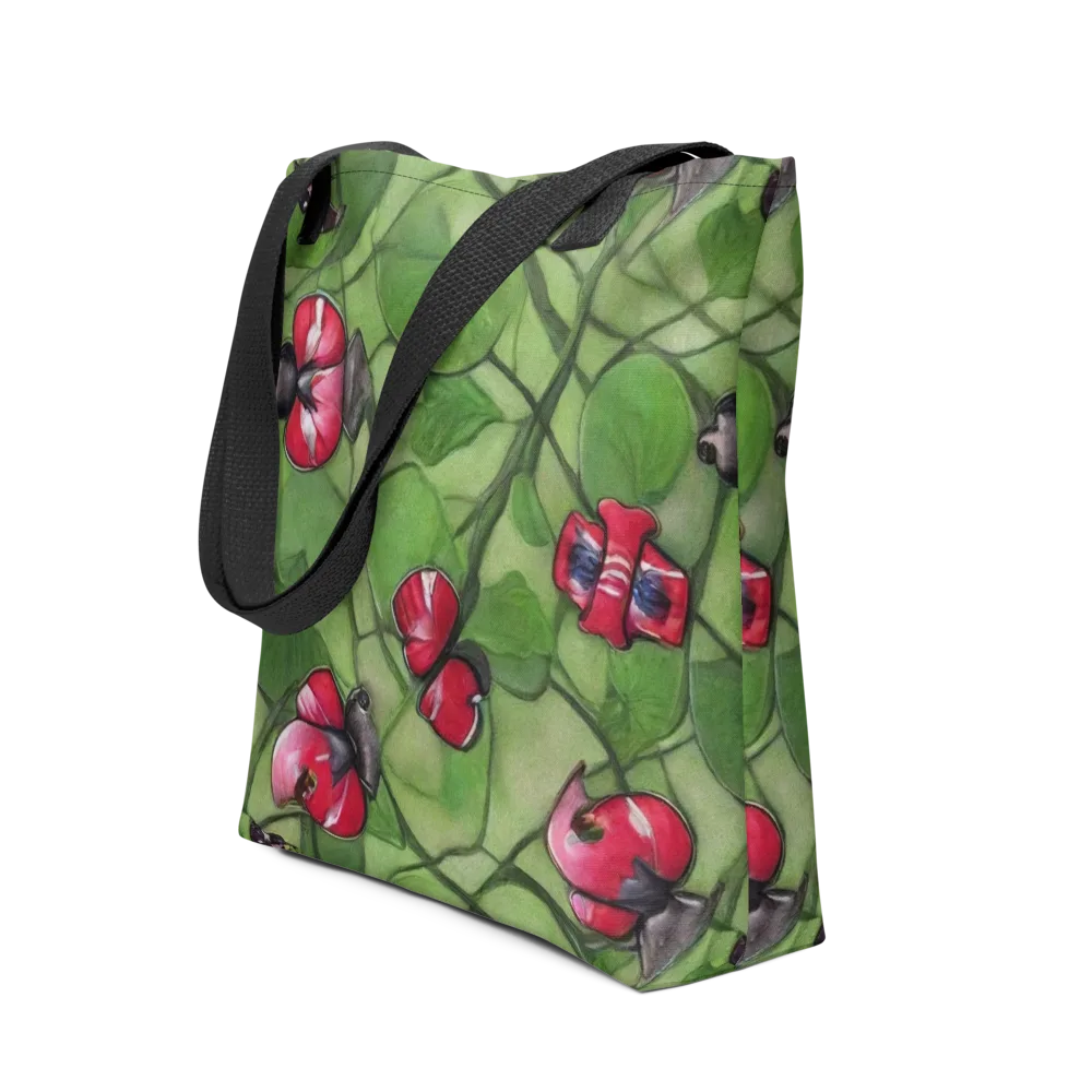Crimson Lily Pad on Tote Bag — Front