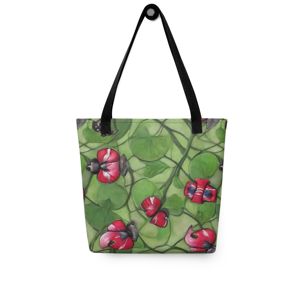 Crimson Lily Pad on Tote Bag — Front