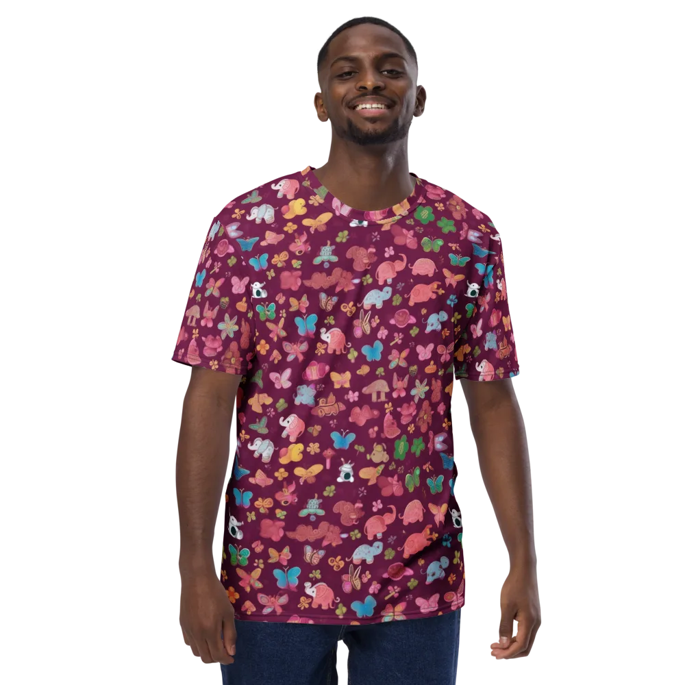 Mauve Meadow on Men's Crew Neck T-Shirt — Front