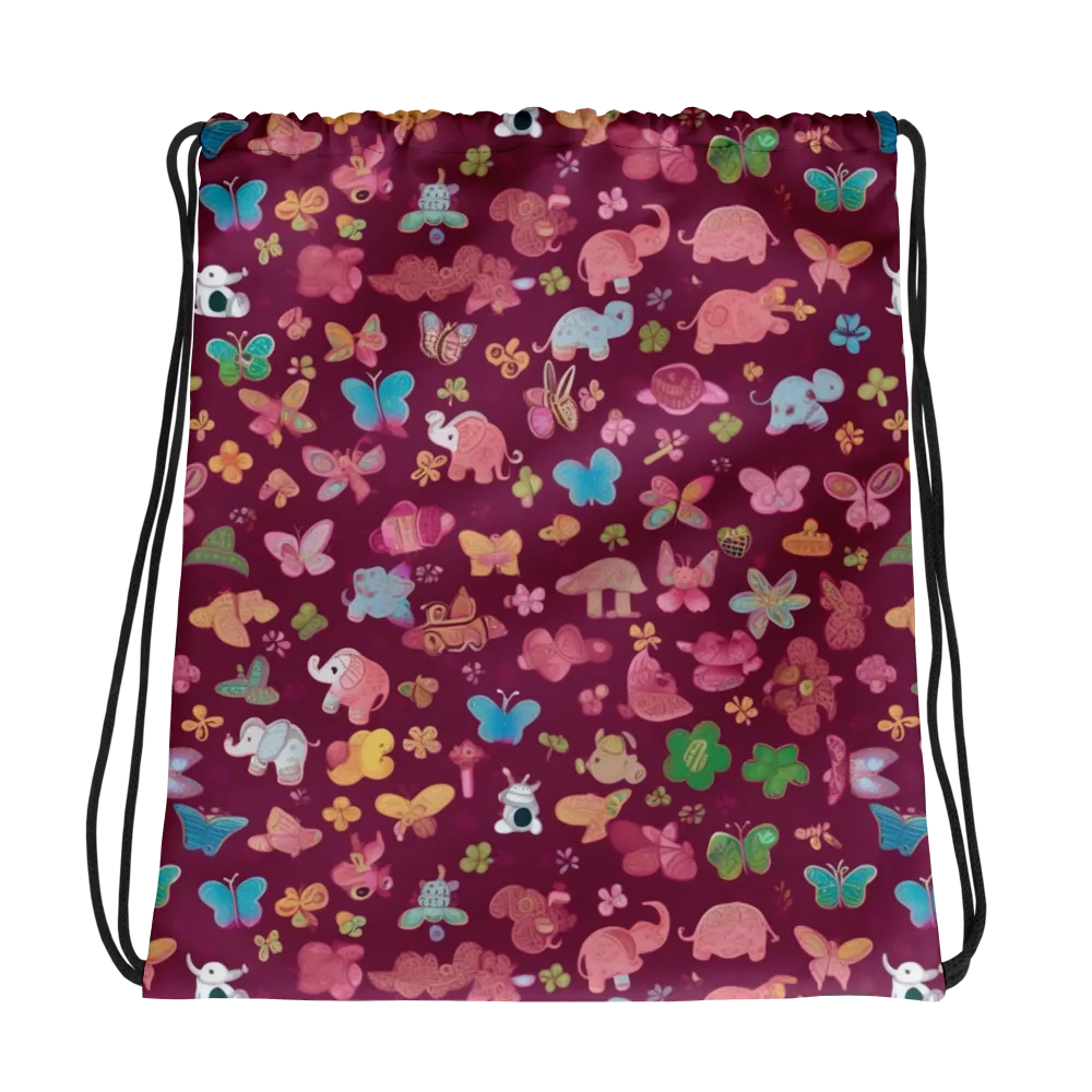 Mauve Meadow on Drawstring Bag — Photo