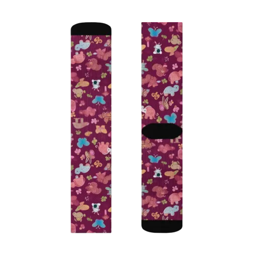 Mauve Meadow on a Socks