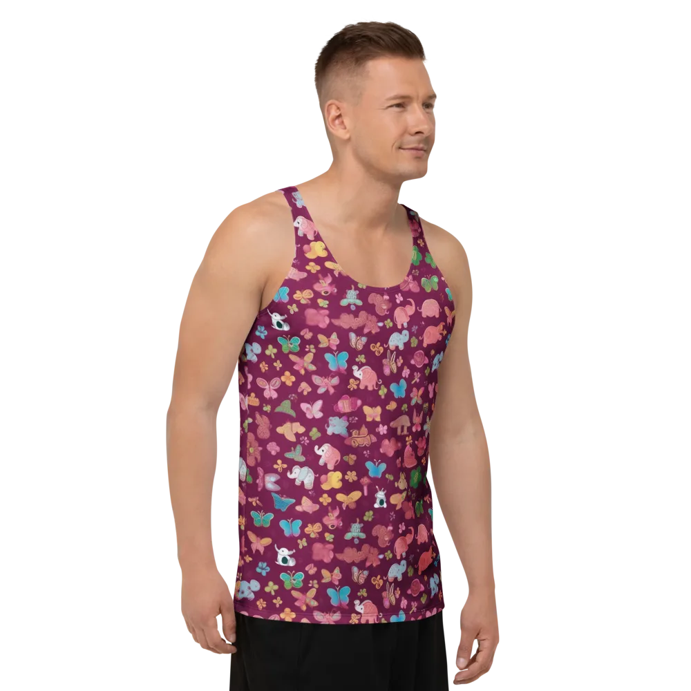 Mauve Meadow on Men's Tank Top — Right Front