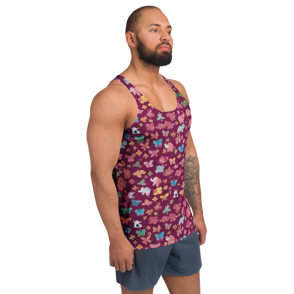 Mauve Meadow on Men's Tank Top — Right Front