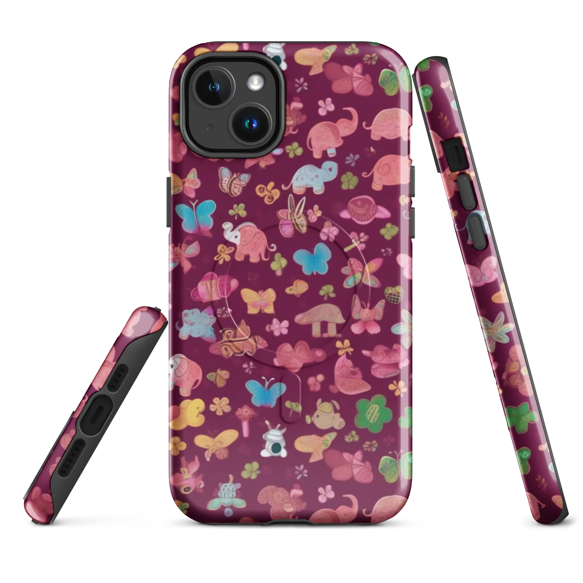 Mauve Meadow on MagSafe Tough Case for iPhone® — Front