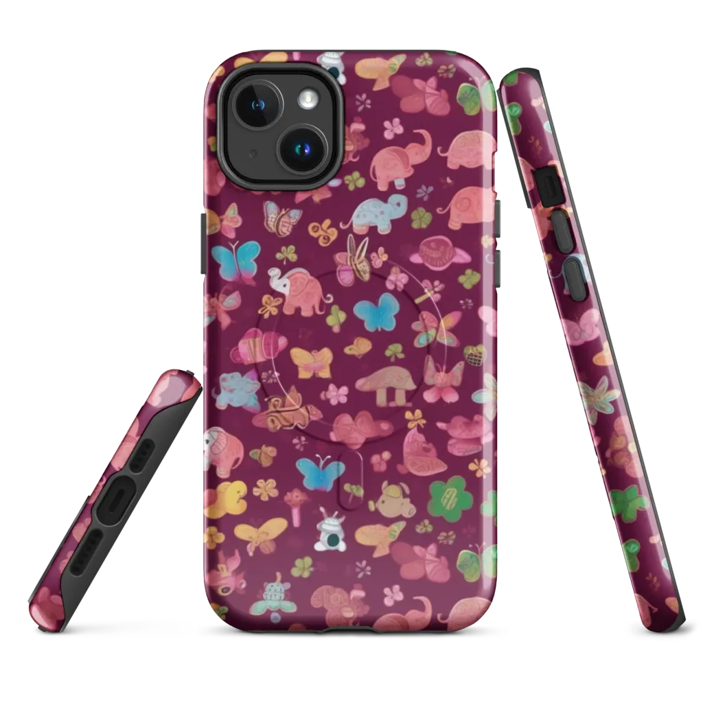Mauve Meadow on MagSafe Tough Case for iPhone® — Front