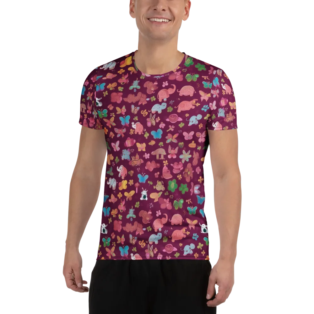 Mauve Meadow on Men's Athletic T-Shirt — Front