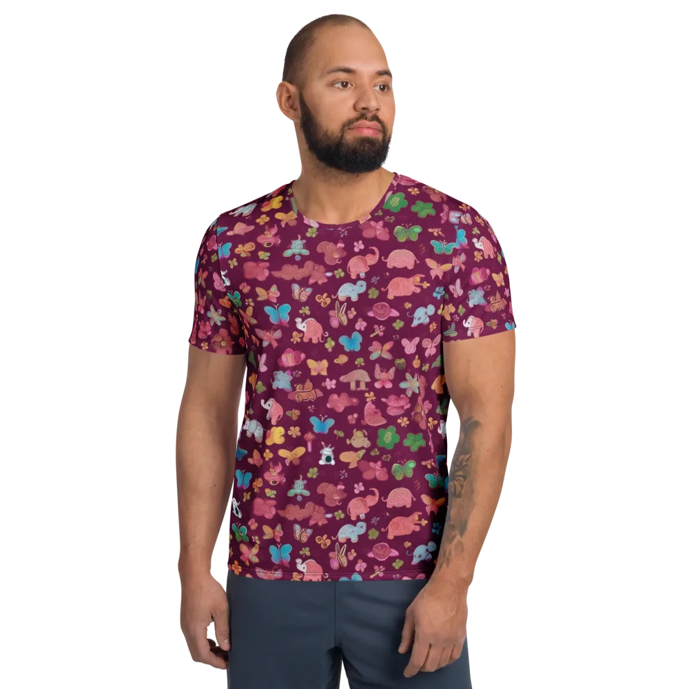 Mauve Meadow on Men's Athletic T-Shirt — Front