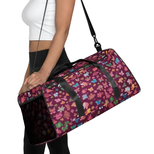 Mauve Meadow on a Duffle Bag