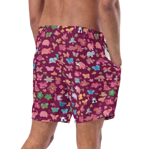 Mauve Meadow on a Swim Trunks