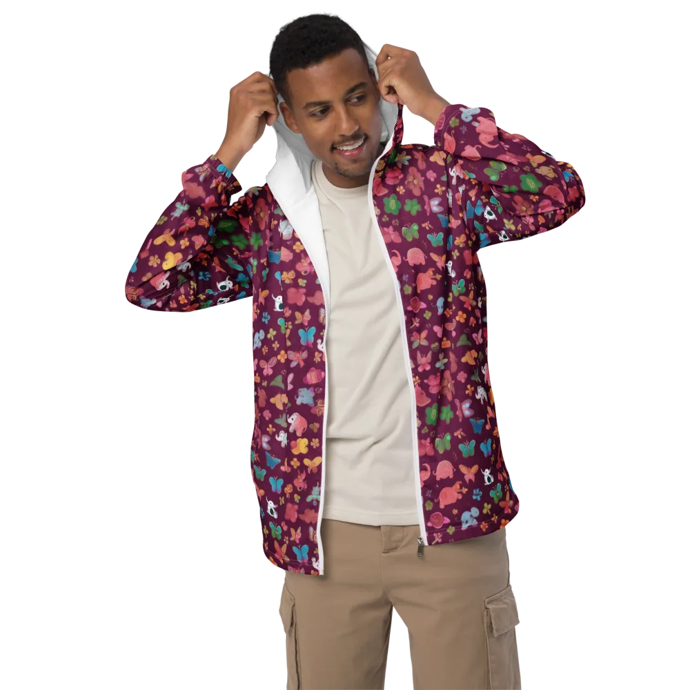 Mauve Meadow on Men's Windbreaker — Front