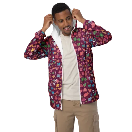 Mauve Meadow on a Men's Windbreaker