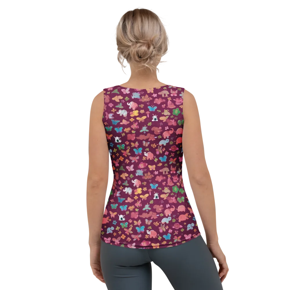 Mauve Meadow on Women's Tank Top — Back