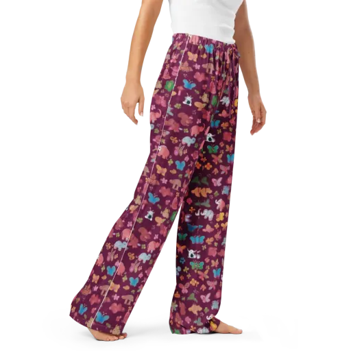 Mauve Meadow on a Women's Pajama Pants