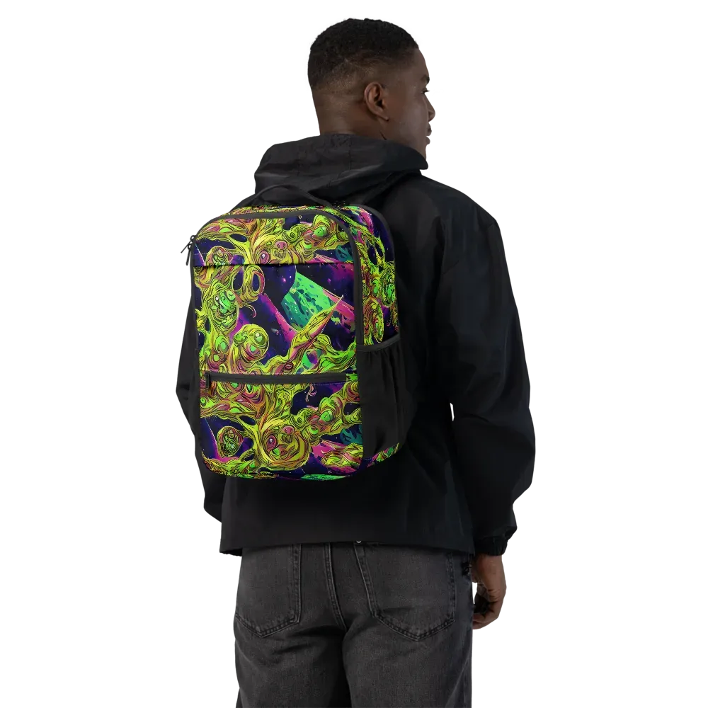 Neon Moonfall on Utility Backpack — Back