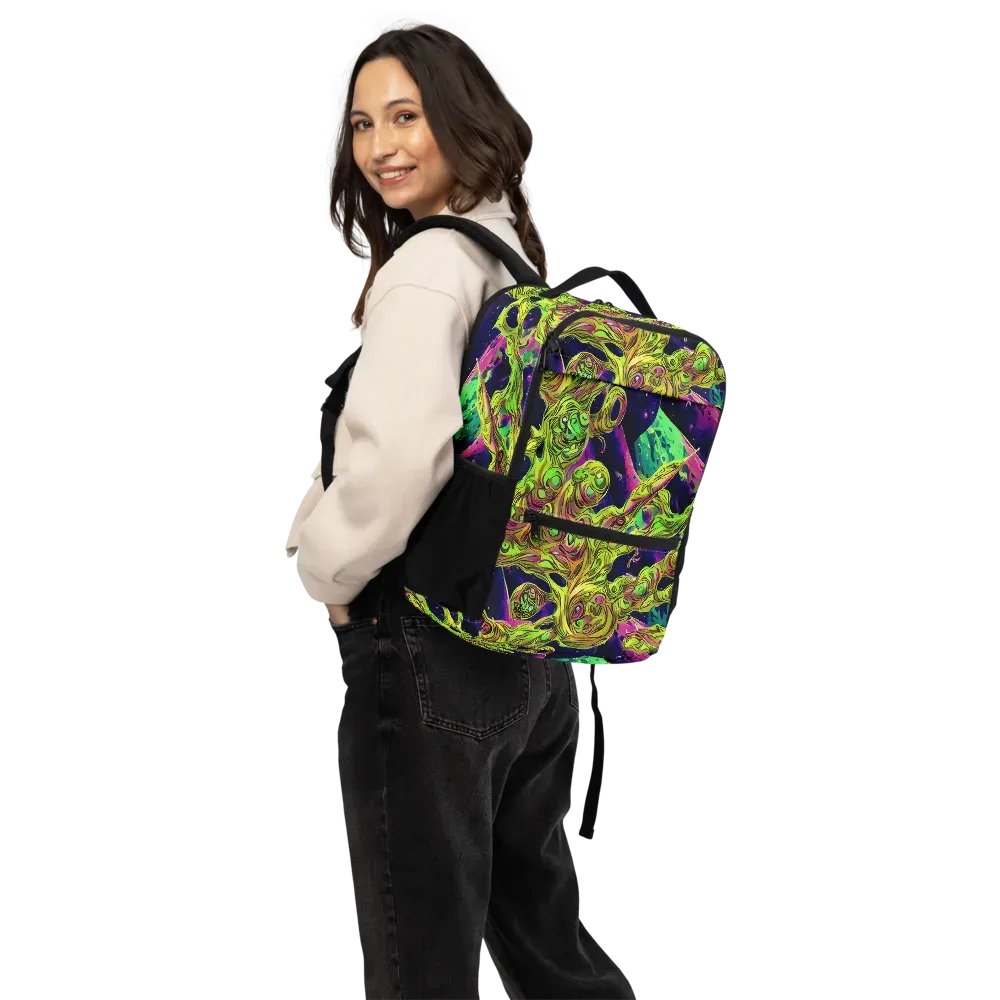 Neon Moonfall on Utility Backpack — Back