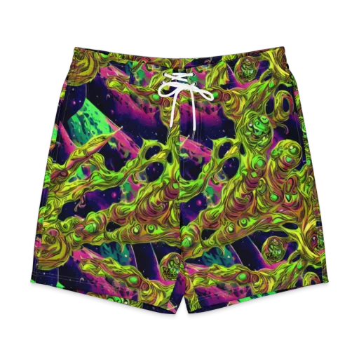 Neon Moonfall on a Men's Board Shorts