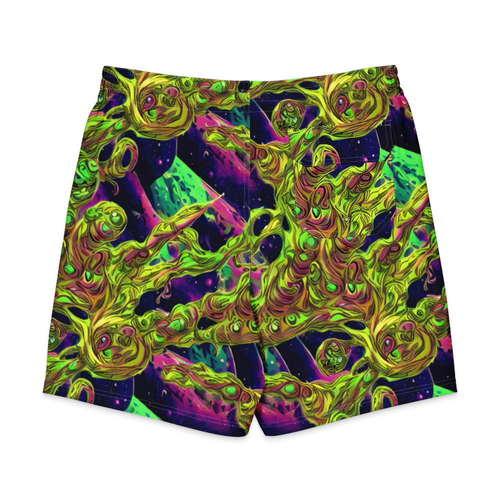Neon Moonfall on Men's Board Shorts — Back
