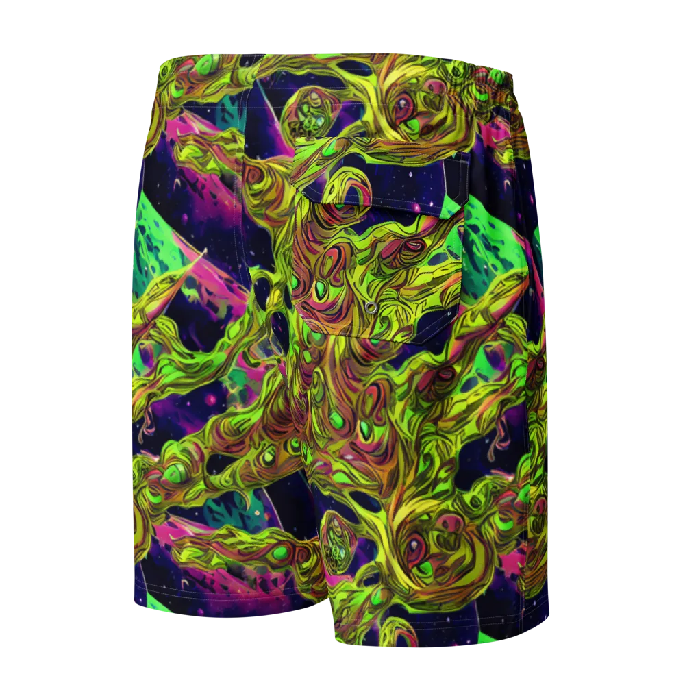 Neon Moonfall on Men's Board Shorts — Back