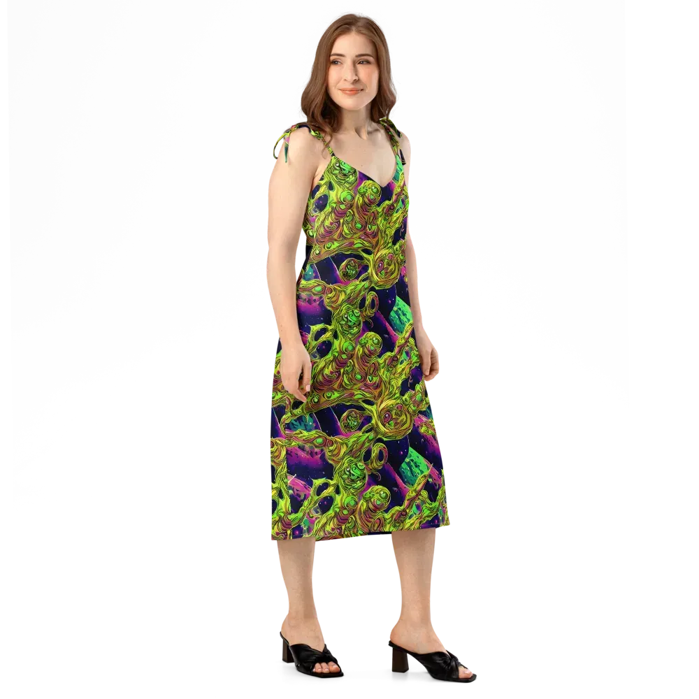 Neon Moonfall on Slip Dress — Right Front
