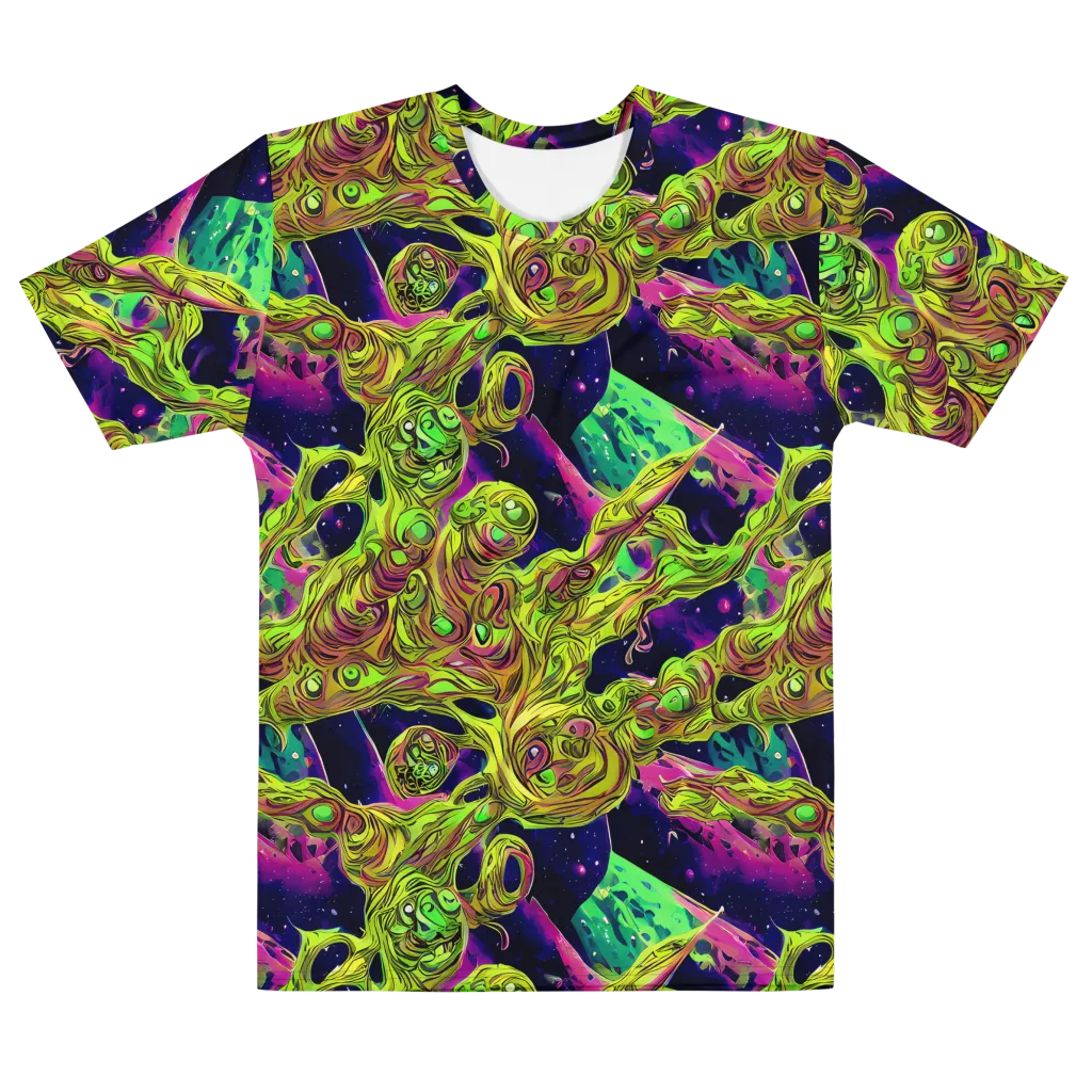Neon Moonfall on Men's Cotton Crew Neck T-Shirt — Front