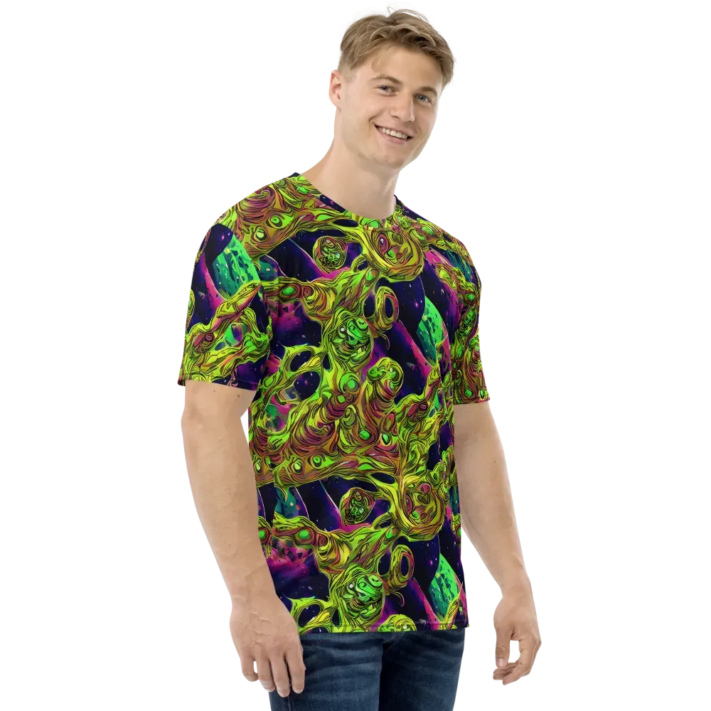 Neon Moonfall on Men's Crew Neck T-Shirt — Right