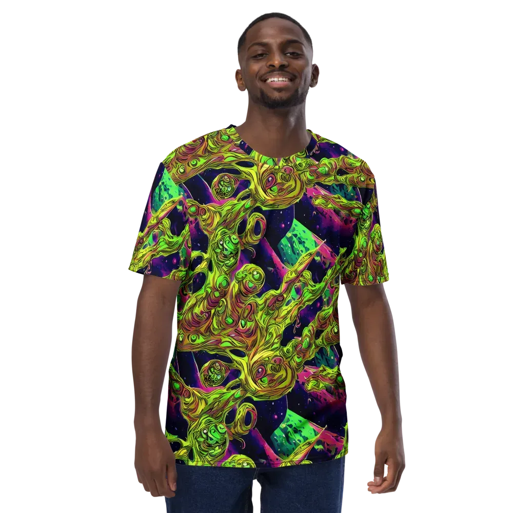 Neon Moonfall on Men's Crew Neck T-Shirt — Front