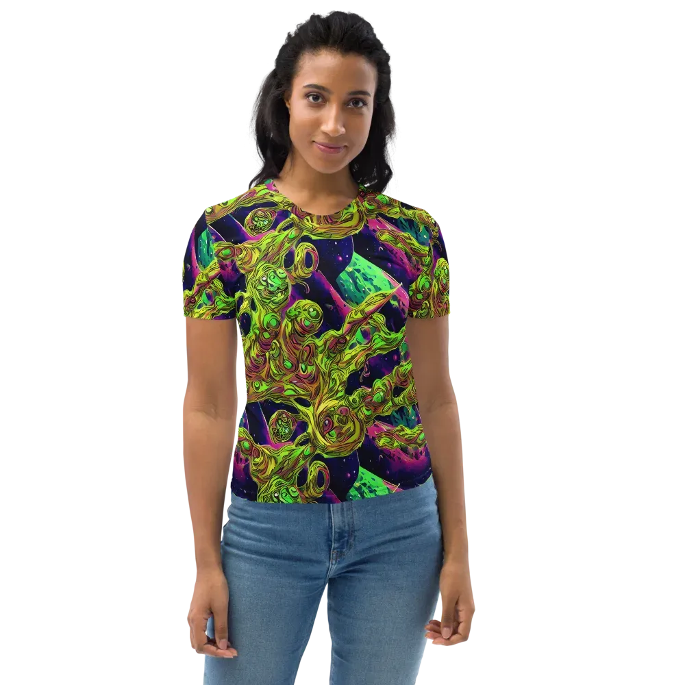 Neon Moonfall on Women's Crew Neck T-Shirt — Front