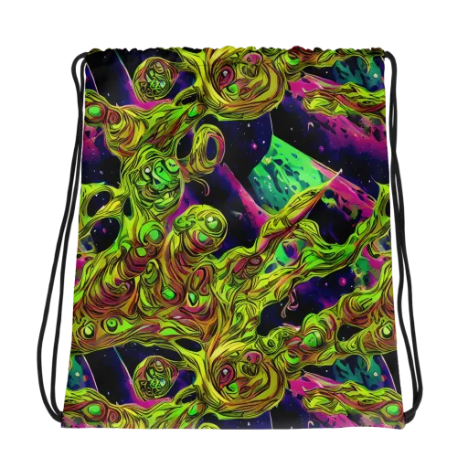 Neon Moonfall on a Drawstring Bag