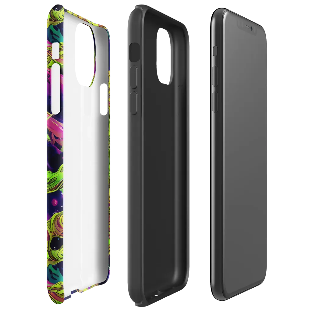 Neon Moonfall on Tough Case for iPhone® — Right