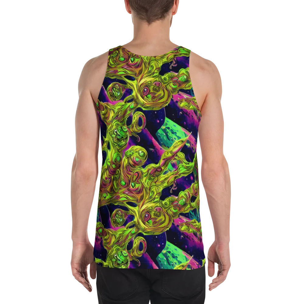 Neon Moonfall on Men's Tank Top — Back