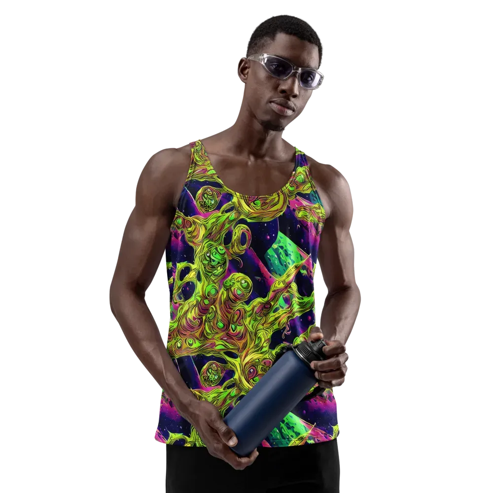 Neon Moonfall on Men's Tank Top — Front