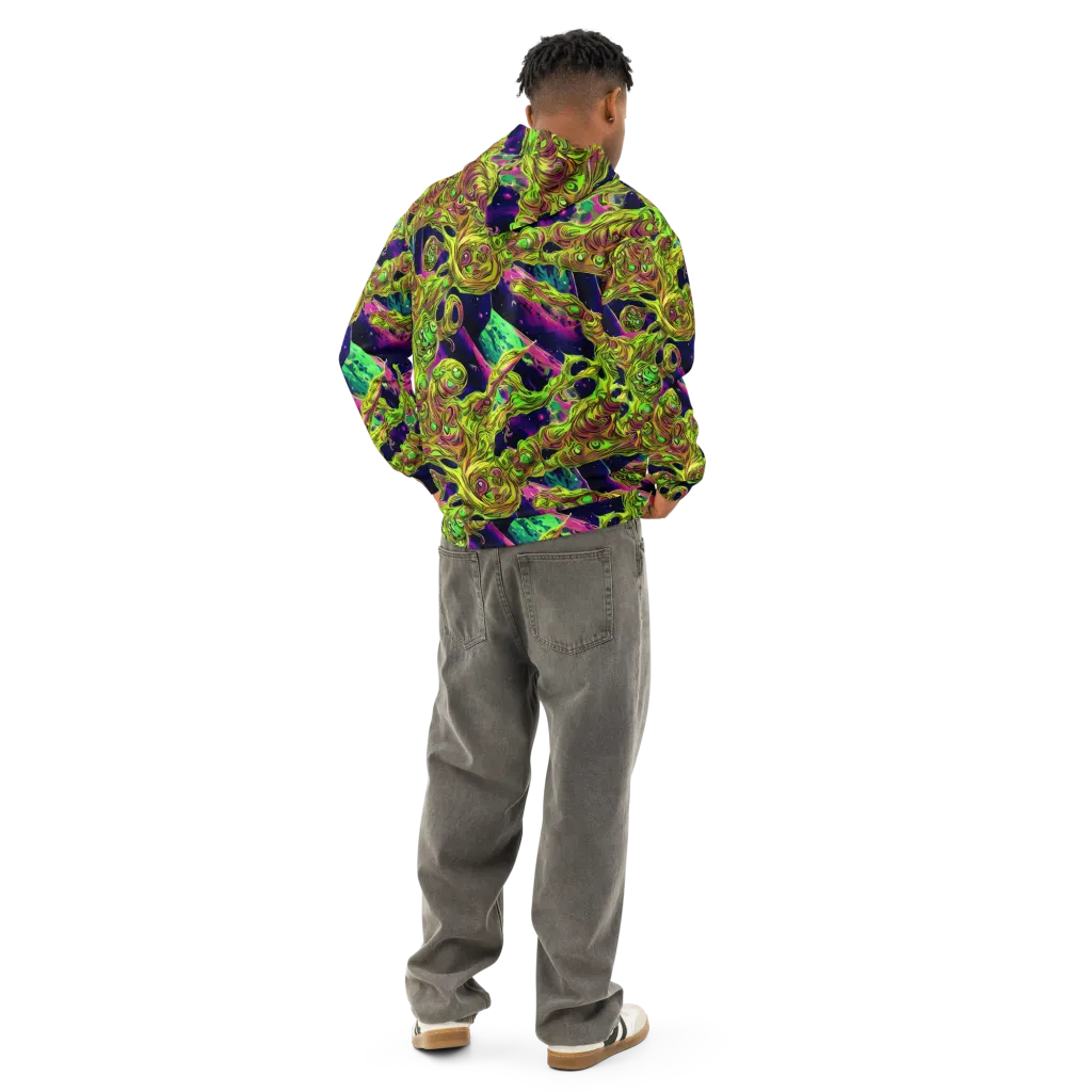 Neon Moonfall on Cotton Hoodie — Back