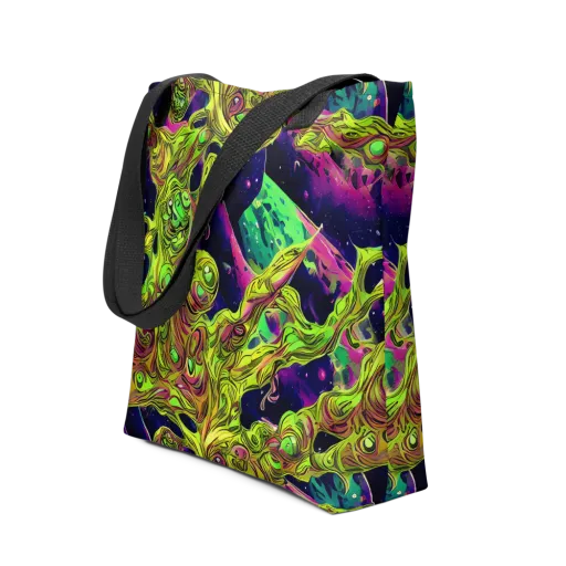Neon Moonfall on a Tote Bag