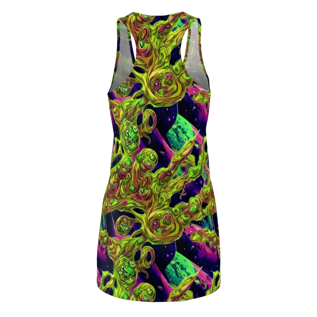 Neon Moonfall on Racerback Dress — Back