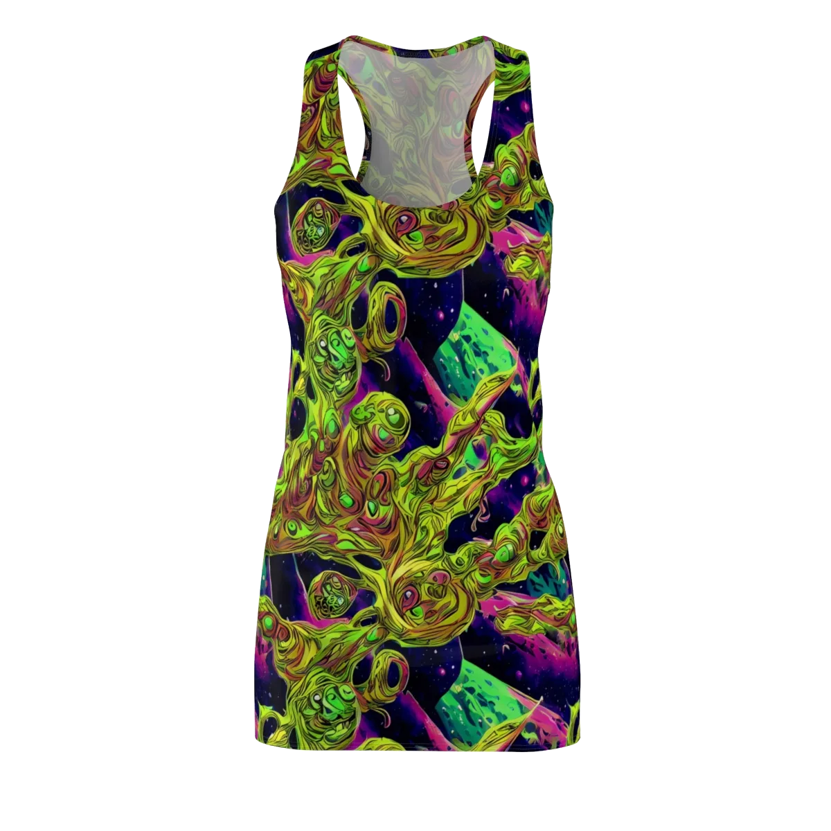 Neon Moonfall on Racerback Dress — Front
