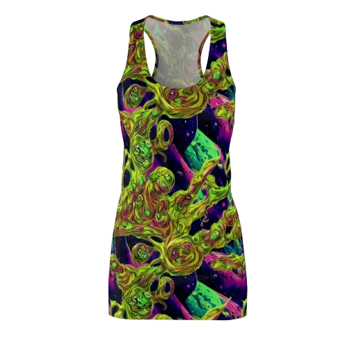 Neon Moonfall on a Racerback Dress