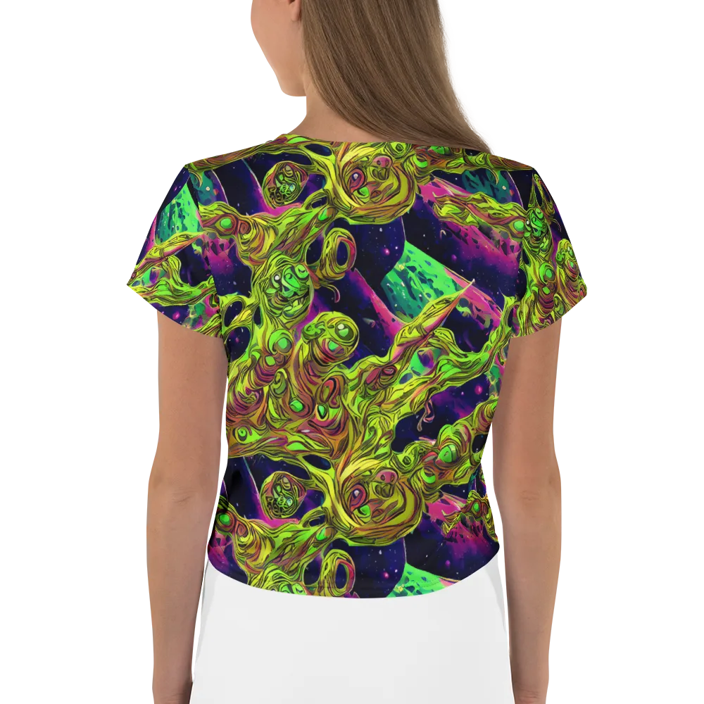 Neon Moonfall on Crop Tee — Back