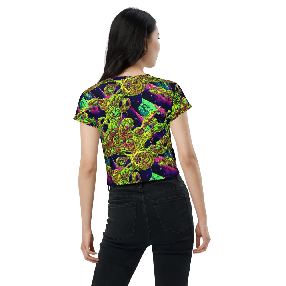 Neon Moonfall on Crop Tee — Back