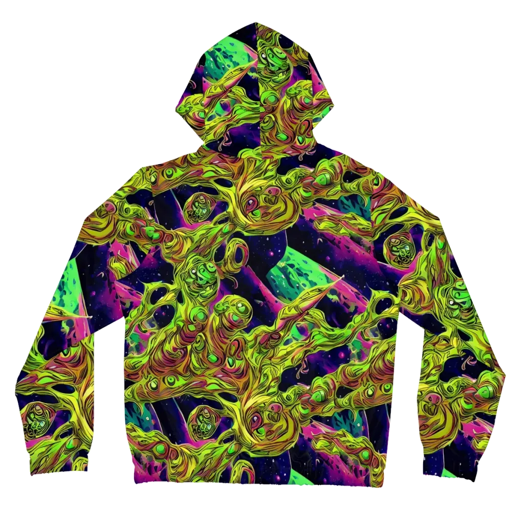 Neon Moonfall on Women's Full-Zip Hoodie — Back