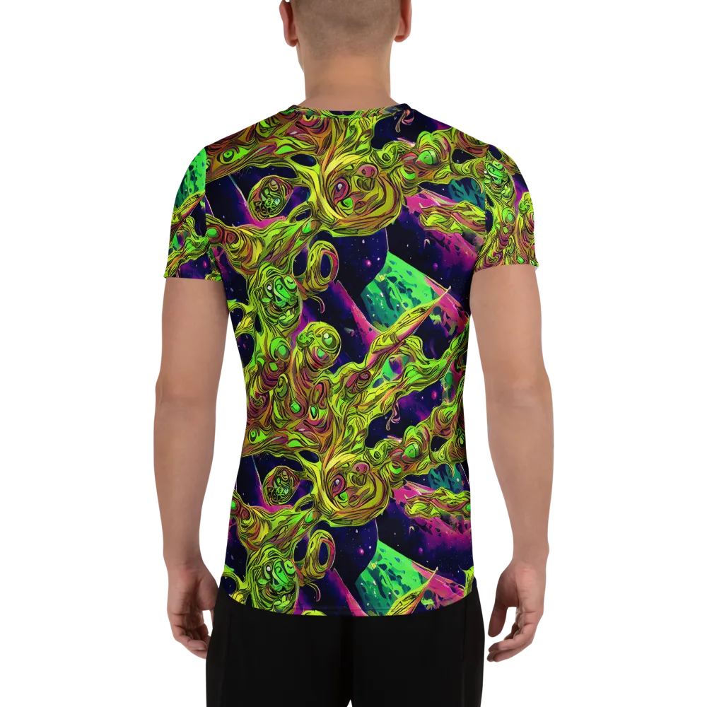 Neon Moonfall on Men's Athletic T-Shirt — Back