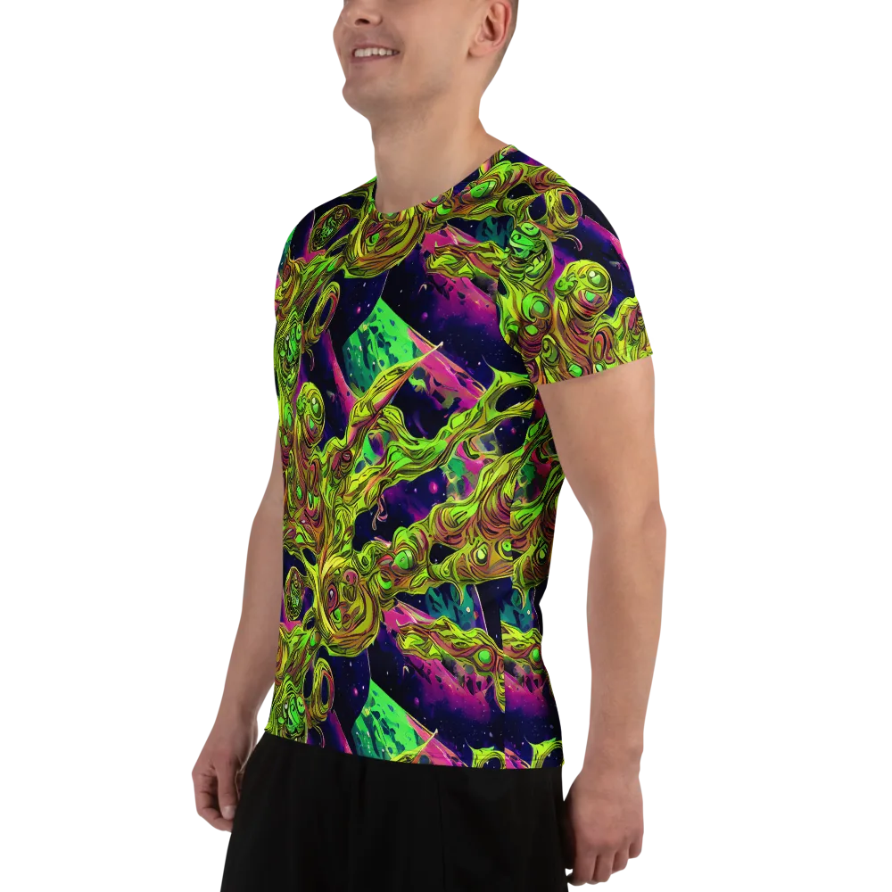Neon Moonfall on Men's Athletic T-Shirt — Left
